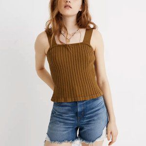 *SOLD* Madewell Tilney Ribbed Sweater Tank - Green